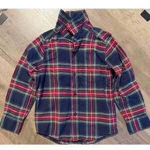 The Children’s Place Plaid Oxford Button-Up Shirt. Worn once for photos. 4T.